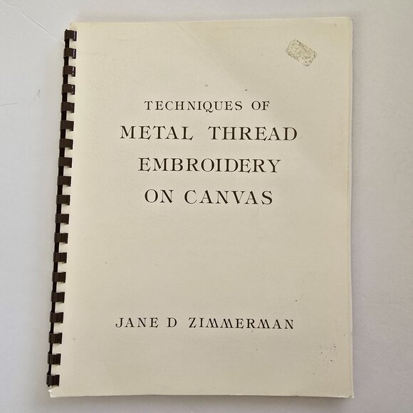 Techniques Of Metal Thread Embroidery On Canvas By Jane D. Zimmerman Signed - Picture 7 of 10